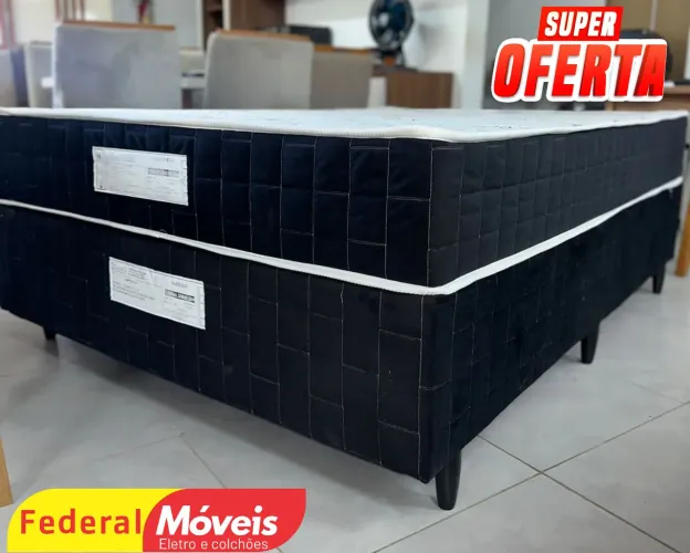 Cama Box Campeã de Vendas Casal 1,38m Molas - Solicite Nosso Catálogo 