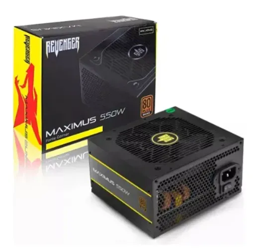 Fonte Alimentação Gamer 550W Knup FO-MAX01 Bivolt 80plus Bronze