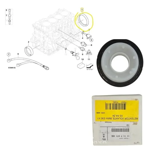 Retentor Volante BMW E90 X1 X3 X4 Z4 - Peça Original ( 11117511396