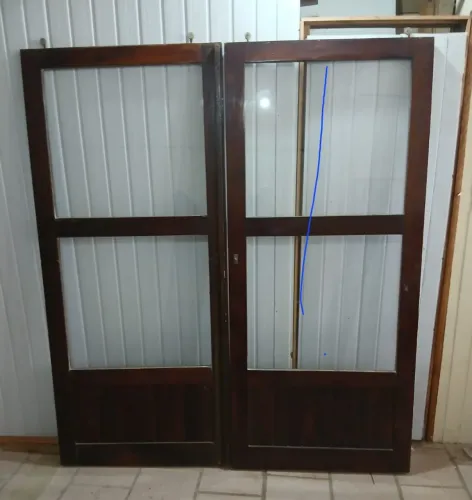 Porta de Itauba com vidro