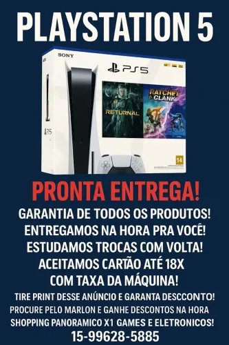 Playstation 5 Novo - Pronta Entrega!