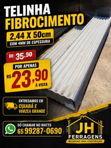 Telha 2,44 x50 4mm (Eternitinho)