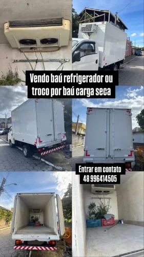 Vendo Baú refrigerador ou troco por baú carga seca 
