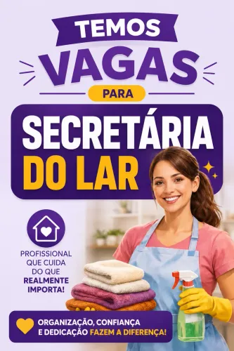 VAGA PARA SECRETARIA DO LAR