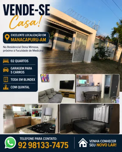 VENDE-SE CASA Excelente oportunidade em Manacapuru-AM;
