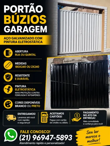 Portão Búzios Garagem Pronta Entrega