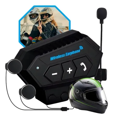 Fone De Ouvido Capacete Com Microfone Duplo Ka-709 Moto Hd