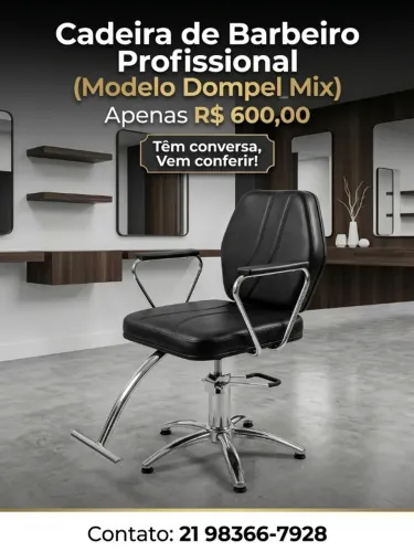 Cadeira de Barbeiro Seminova por R$ 600,00 (para sair rápido)
