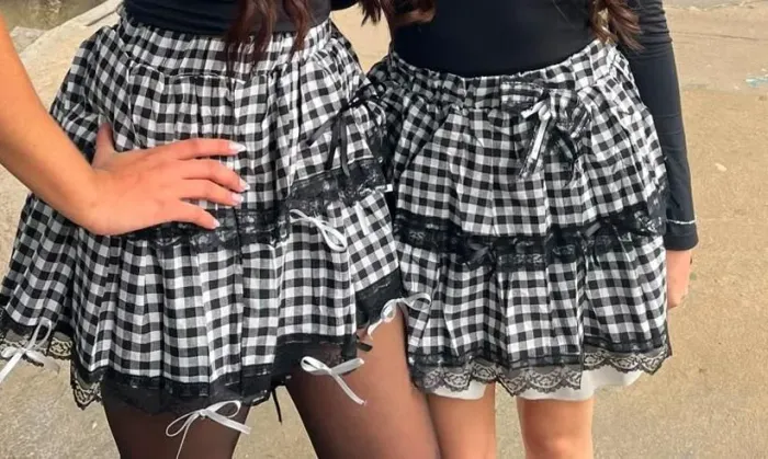 Saia de festa junina preto e branco