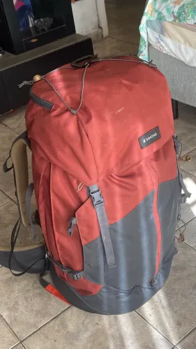 Mochila cargueira de Trekking 70I/90l MT100 Easyfit Simond Vermelha Cargueira