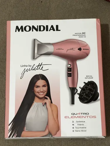 Secador de Cabelo Mondial By Juliette 2000W 127V (Com Nota Fiscal - Estado de Novo)