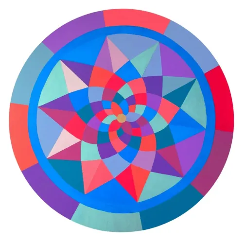 Quadro mandala decorativo em MDF 