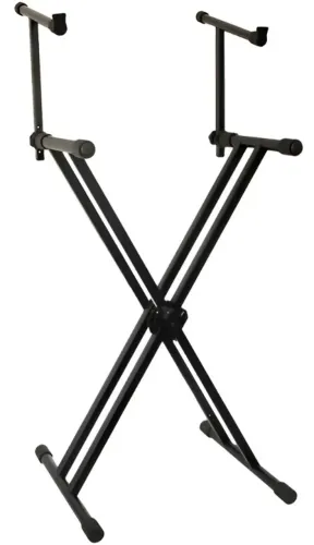 Suporte Duplo X Saty 2050 para Teclado ou Piano Digital Preto