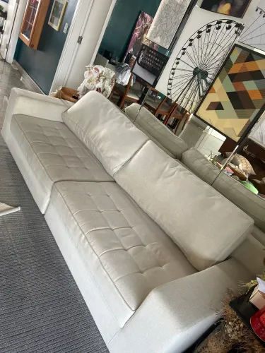 Sofá em linho cru com 2,40mts