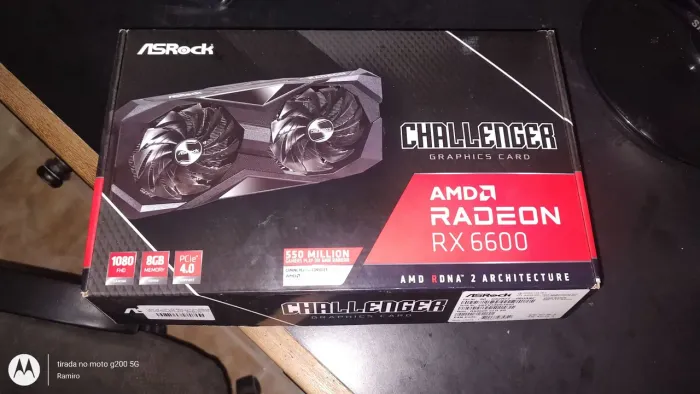ASRock RX 6600 Challenger 8GB GDDR6 - Estado de Nova - Caixa Original
