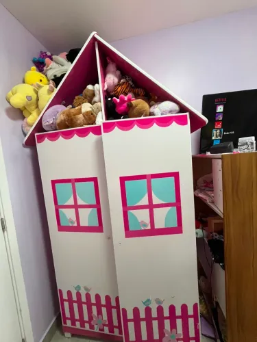 Guarda roupa de casinha quarto infantil menina 
