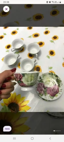 Aparelho café/chá 5 xícaras e 5 pires