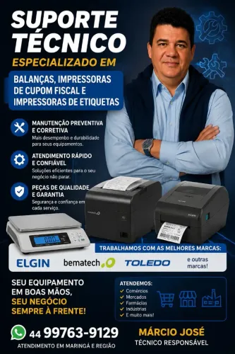 Suporte técnico em balanças e impressora 