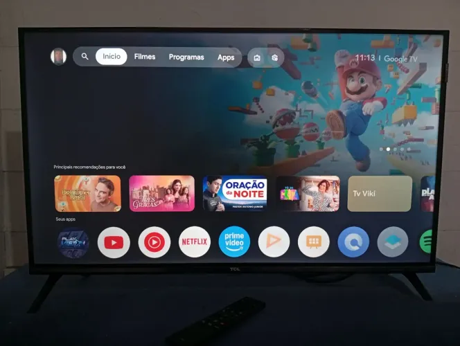 Smart TV TCL SEMP de 32 polegadas, tecnologia QLED (Entrego)