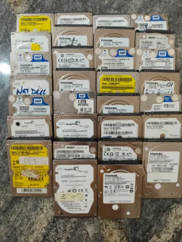 Lote 30 Hds de 2,5 com defeitos! Várias marcas e capacidades, até 1TB. (Leia a descrição)!