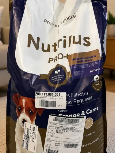 Ração Nutrilus Pro+ Frango e Carne para Cães Filhotes - 10,1kg - Pacote fechado
