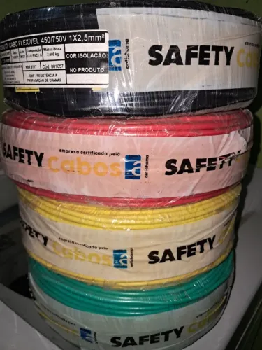 Fio elétrico 100 metros 2.5mm cabo flexível
