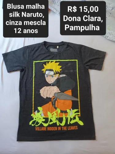 Blusa malha Dragon Ball ou Naruto