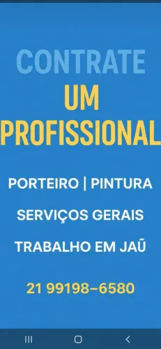 Faço trabalho de pintura , textura , Jau e portaria