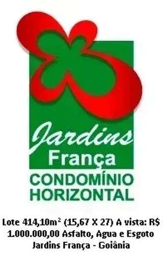 Leia a descrição: Lote 414,10m² (Asfalto, Agua e Esgoto) Jardins França