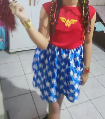 Fantasia de carnaval de mulher maravilha