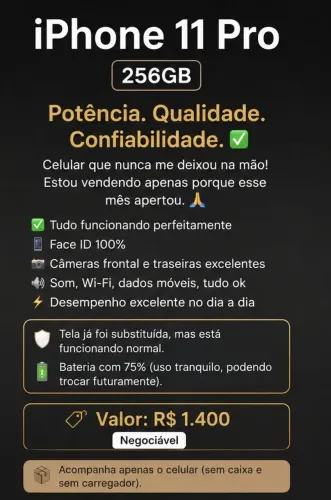 Promoção iPhone 11 Pro pra hj!