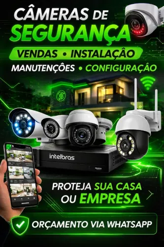 Câmeras de segurança vendas instalação manutenção vendas