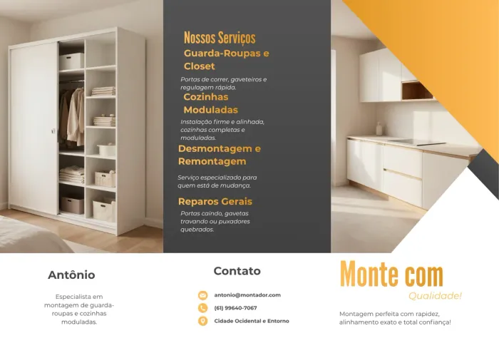 Montador de Móveis em cidade ocidental e entorno