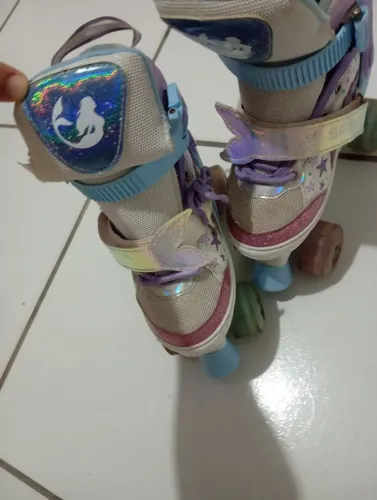 Patins feminina infantil sereia (pontuação 27-31)