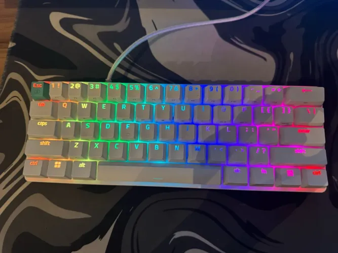 Teclado Razer Hunstman Mini Mercury White