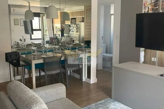 Apartamento Mobiliado com 1 Quarto para Alugar, 43m² - Bairro Campestre, Santo André/SP.