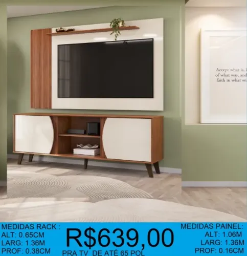 CONJUNTO PARA SALA = COM DETALHES RIPADOS NA LATERAL- RECEBA EM ATE 72H
