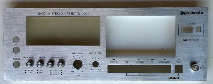 Tape Deck Gradiente CD-3500 - Painel Frontal