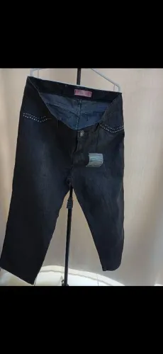 Calça cigarrete jeans lycra feminina tamanho 56-58