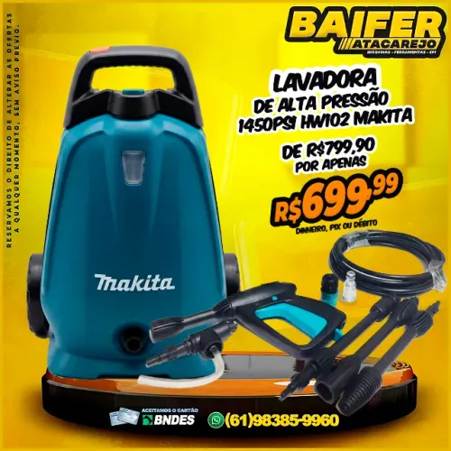 Lavadora de Alta Pressão 1450Psi Hw102 Makita