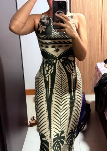Vestido Mid - Noite das Araras - Farm Tam P/M