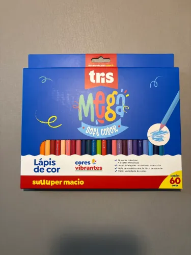 Conjunto de lápis de cor Mega Soft Color - 60 cores