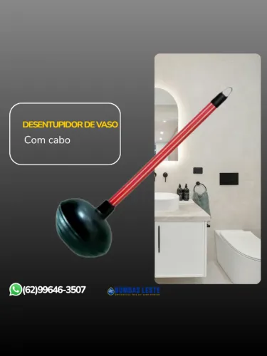 DESENTUPIDOR DE BORRACHA P VASO SANITARIO C CABO