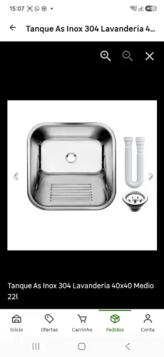TANQUE EMBUTIR INOX