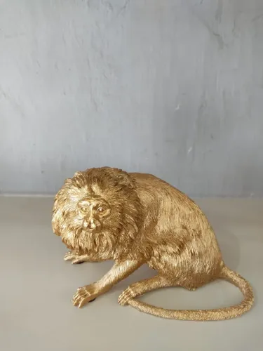 Escultura Mico em Poliresina