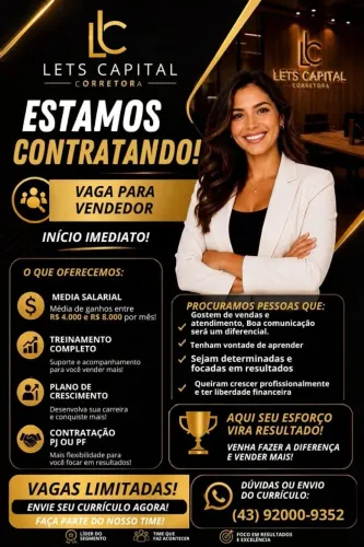 VAGA PARA VENDEDOR