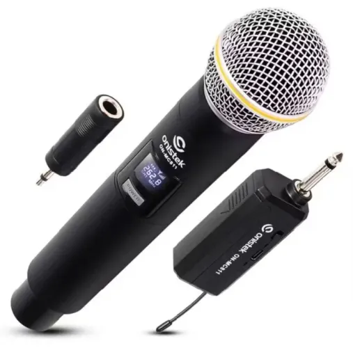 Microfone sem fio recarregável USB novo na caixa