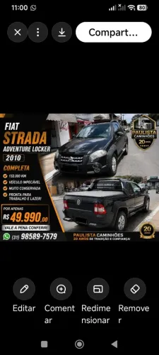Fiat Strada Adventure 1.8/ 1.8 Locker Flex CE 2010