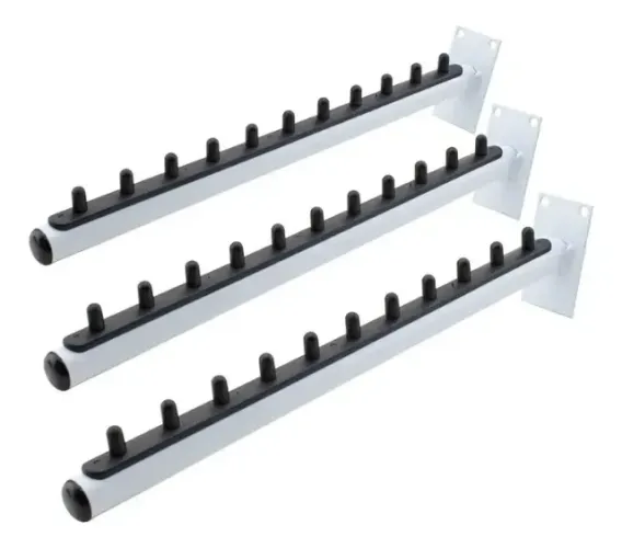 cabide rt p/CaneladoParede Branco 40cm Comercio Organizador (arara)