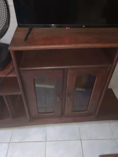Rack de Madeira Maciça Antigo, Grande e Conservado